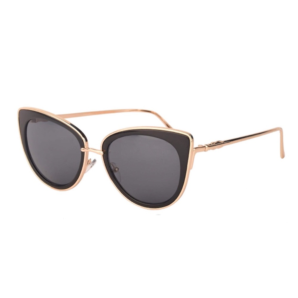 Oversized Sunnies Cat Eye Sunglasses Black - Picture 2 of 3